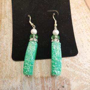 Lime green earrings